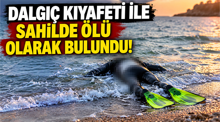 Dalgıç kıyafeti ile sahilde ölü olarak bulundu!