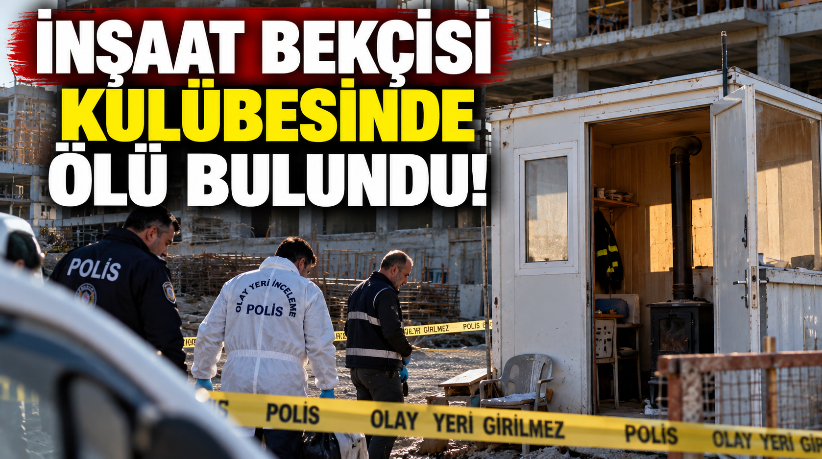 İnşaat bekçisi kulübesinde ölü bulundu!