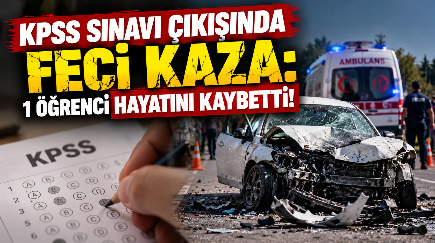 KPSS sınavı çıkışında feci kaza: 1 öğrenci hayatını kaybetti!
